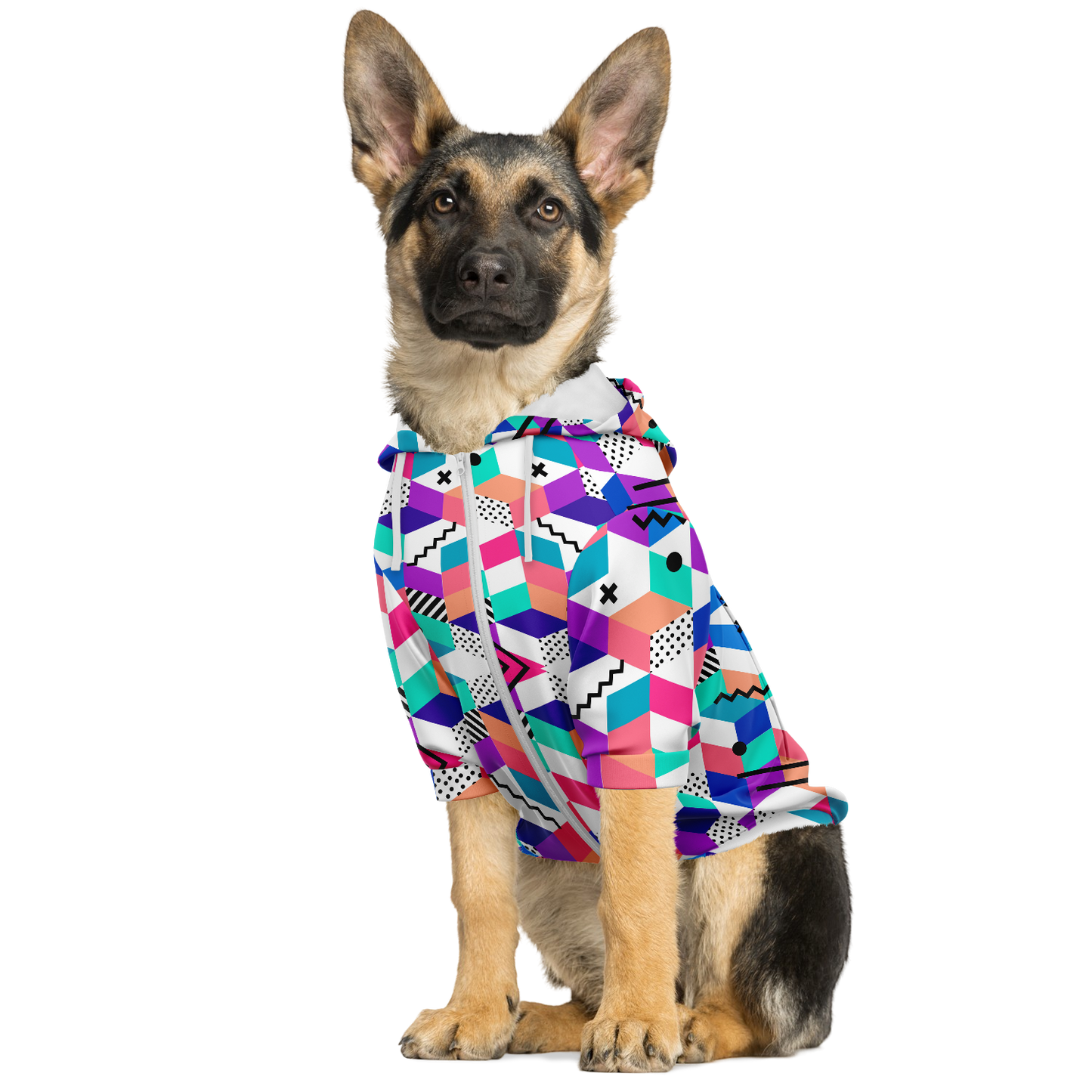 Geometric Design - Dog Hoodie - Doggy Drip Shop