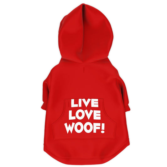 LIVE • LOVE • WOOF - Dog Hoodie - Doggy Drip Shop